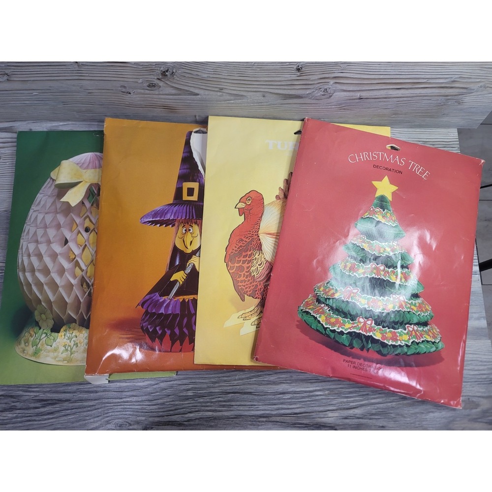 Vintage Hallmark paper Centerpiece Easter halloween christimas thanksgiving 1970